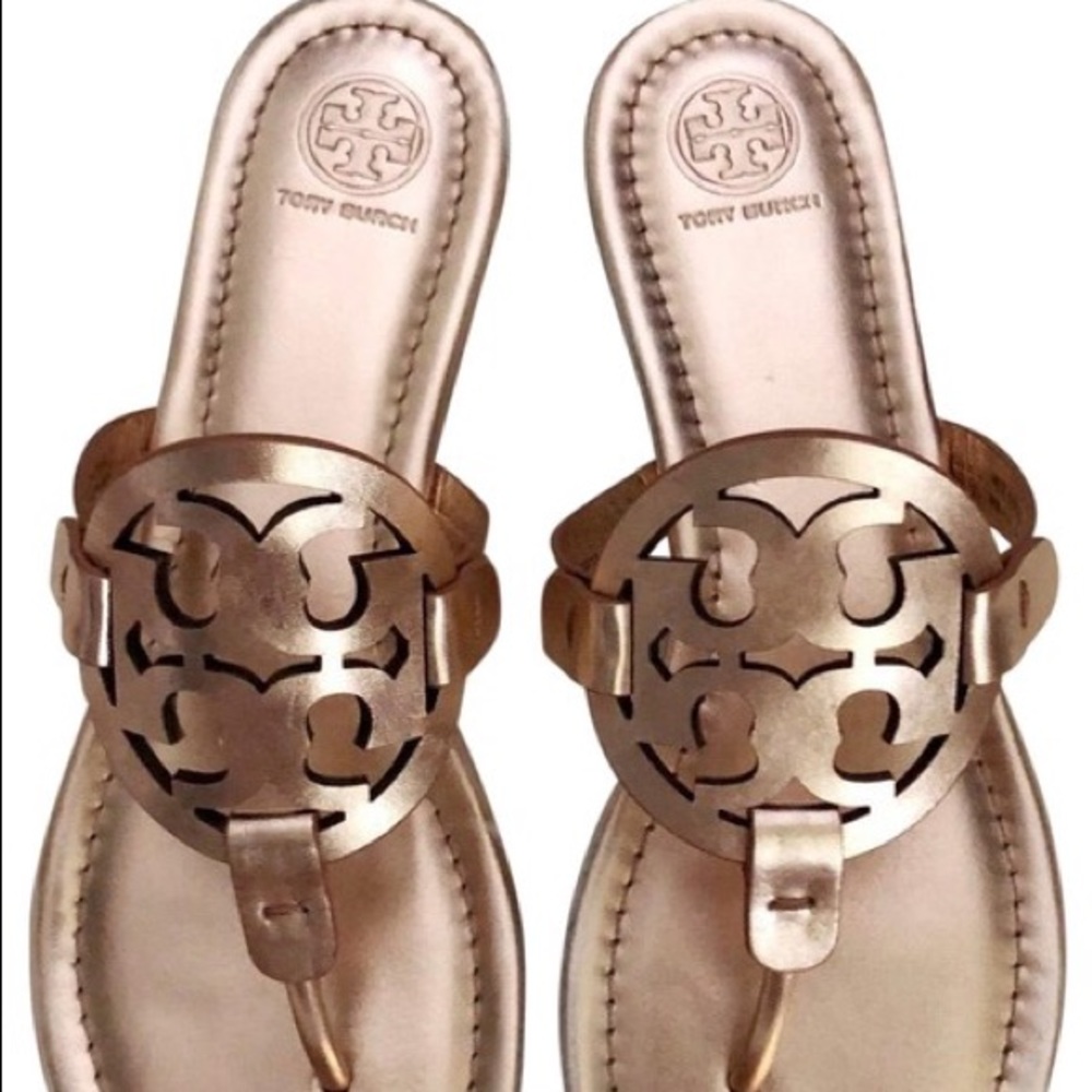 Rose Gold Tory Burch Miller Sandal
